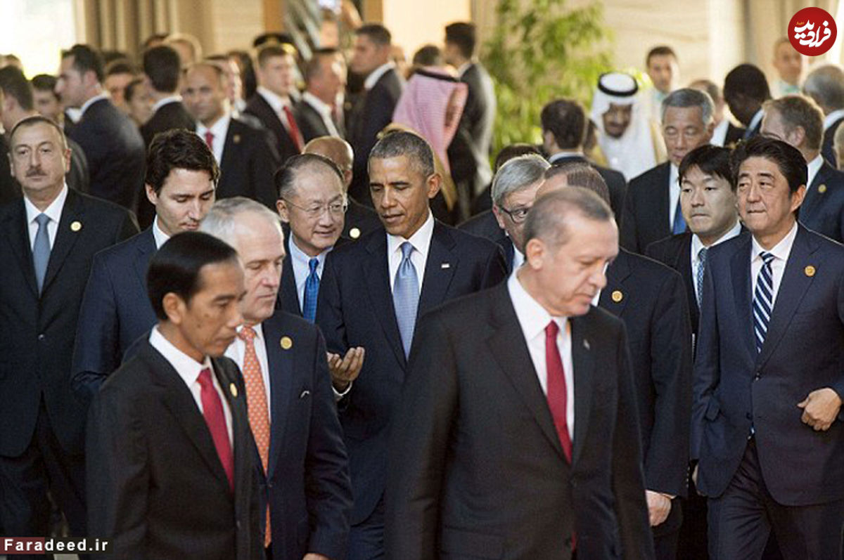 تصاویر/ دیدار غیرمنتظره پوتین و اوباما