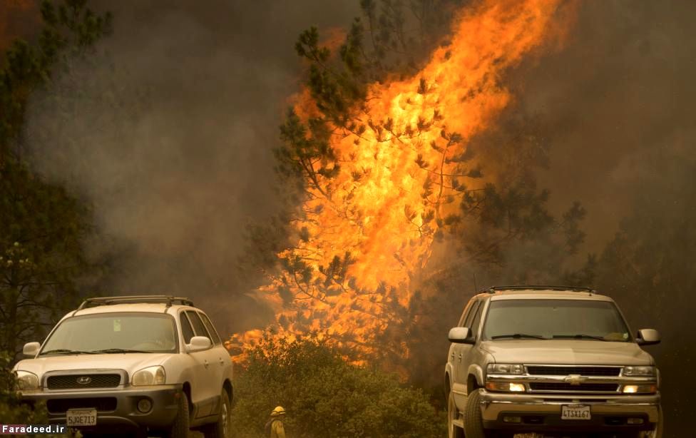 (تصاویر) آتش سوزی مهیب در کالیفرنیا