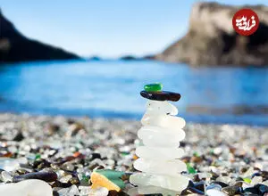 (تصاویر) ساحل شیشه‌ای روسیه؛ جادوی طبیعت در برابر خطای انسانی