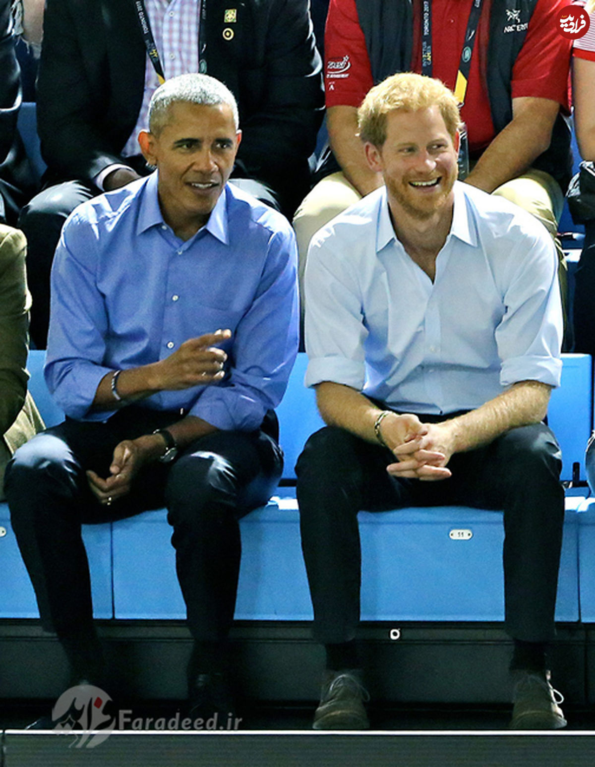 تصاویر/ اوباما و شاهزاده هری، تماشاگر بسکتبال