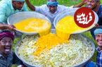 ببینید؛ غذای روستایی در هند؛ پخت املت کلم و هویج توسط پدر و پسران روستایی
