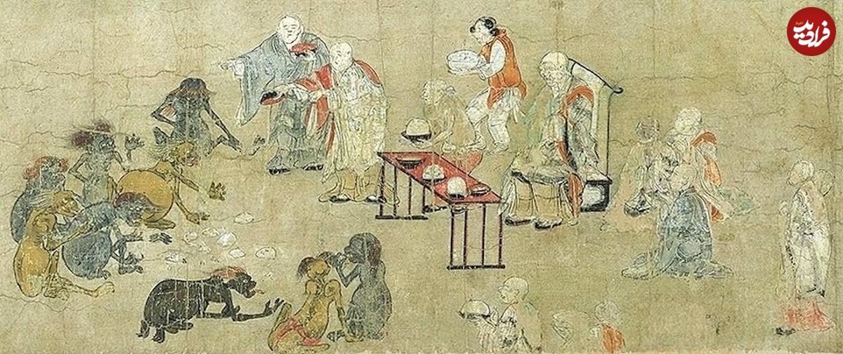 نقاشیهای ۸۰۰ ساله از «ارواح گرسنه»