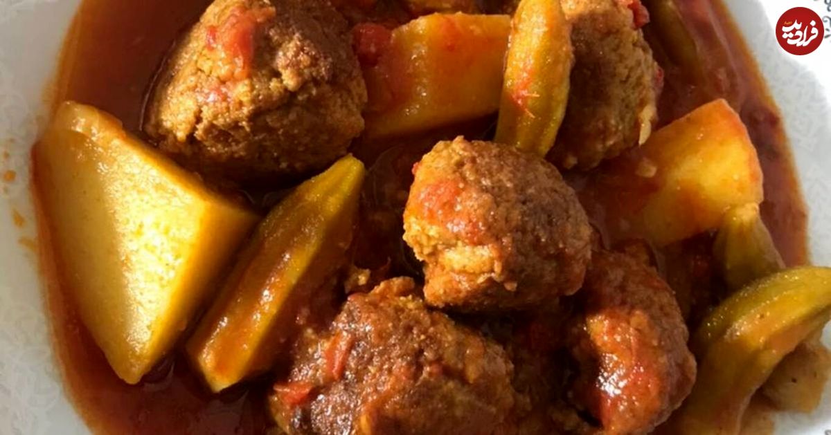طرز تهیه خورش بامیه با کوفته قلقلی