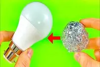 (ویدئو) روشی متفاوت برای تعمیر کردن لامپ LED با فویل آلومینیومی