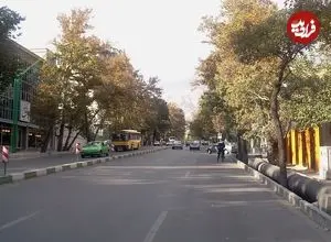 عکس| سفر به ایران قدیم؛ عکس رنگی از یک خیابان در تهران؛ سال 1306