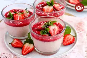 طرز تهیه پاناکوتا توت فرنگی؛ دسر بهاری و خوشبو