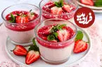 طرز تهیه پاناکوتا توت فرنگی؛ دسر بهاری و خوشبو