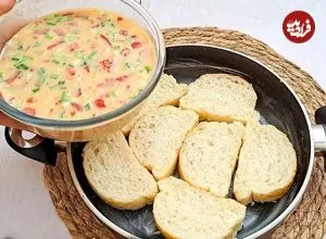 ببینید| طرز تهیه یک غذای ساده با نان باگت و تخم مرغ