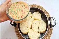 ببینید| طرز تهیه یک غذای ساده با نان باگت و تخم مرغ