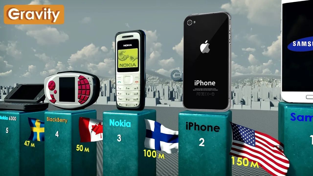 (ویدئو) پرفروش ترین گوشی های تاریخ؛ از نوکیا 1100 تا آیفون 6