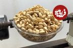 ببینید؛ نحوه ساخت یک گلدان زیبا با پوست پسته با کمک دستگاه خراطی