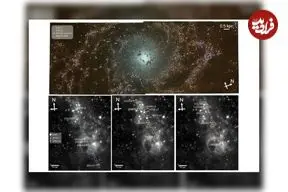 خوشه‌های ستاره‌ای جوان در یک کهکشان مارپیچی نزدیک