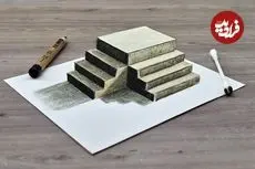 ببینید| آموزش کشیدن نقاشی 3 بعدی «پله» به روش هنرمند ترکیه ای