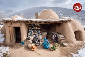 ببینید؛ غذای روستایی در افغانستان؛ پخت املت در یک روستای دورافتاده کوهستانی