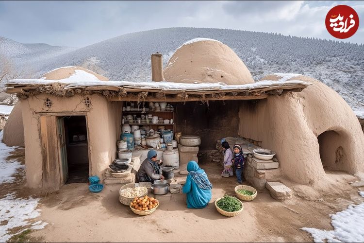 ببینید؛ غذای روستایی در افغانستان؛ پخت املت در یک روستای دورافتاده کوهستانی