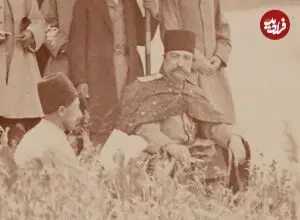 عکس| سفر زمان؛ ناصرالدین شاه کنار رودخانه و زیر سایبان در «گوزل درّه لار»