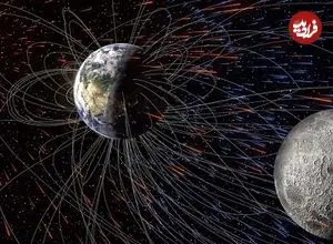 میدان مغناطیسی زمین مثل یک سپر محافظتی از ماه در برابر تابش‌های فضایی دفاع می‌کند