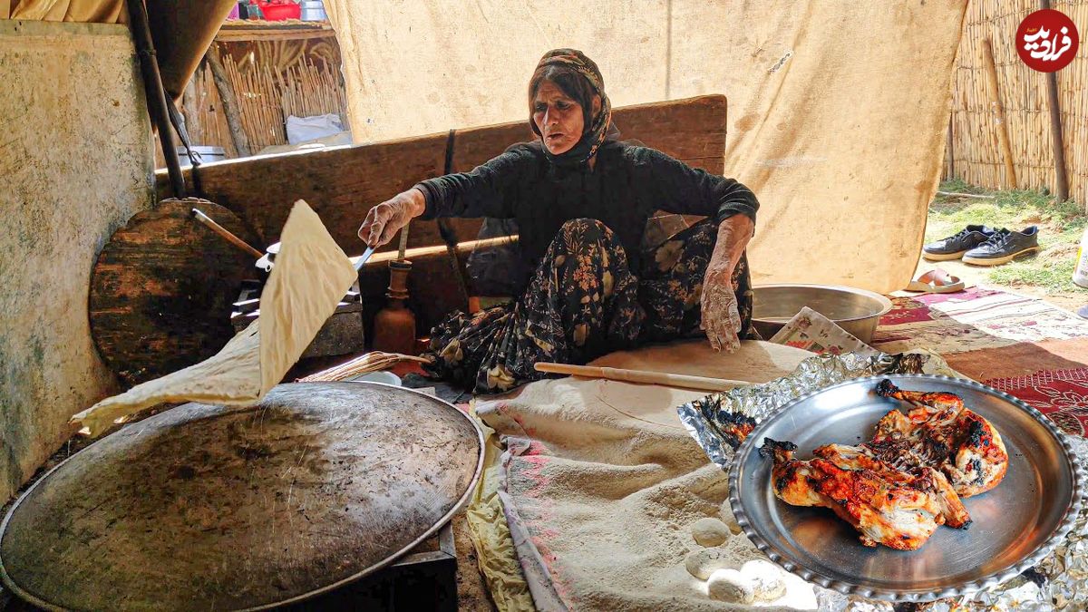 ببینید؛ غذای روستایی در ایران؛ کباب مرغ در تنور زمینی و پخت نان سنتی در طبیعت