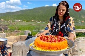 ببینید؛ غذای روستایی در کردستان؛ پخت ته چین مرغ و چای نعنایی در طبیعت