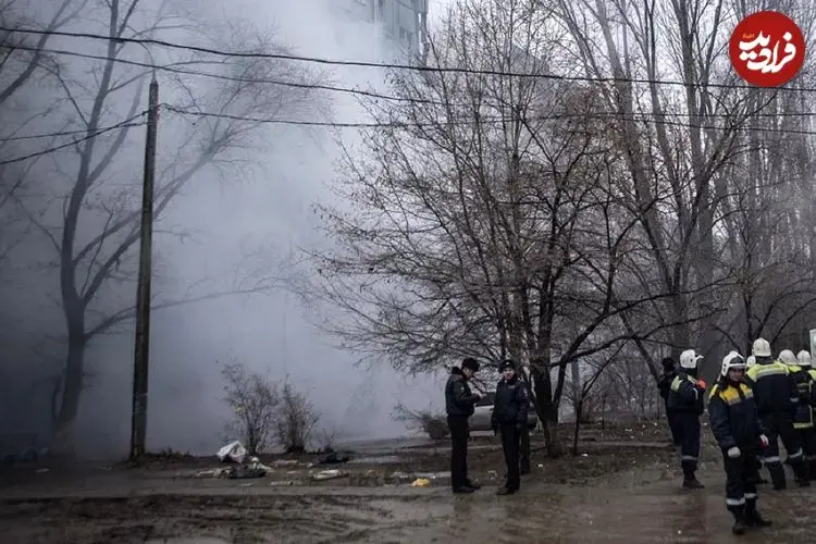 ببینید؛ انفجار ناگهانی یک لوله اصلی آب در روسیه