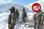 ببینید| بارش سنگین برف در مرز هند و چین