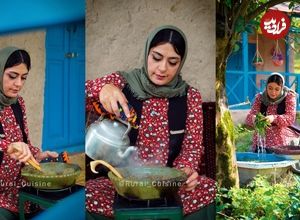 ببینید؛ غذای روستایی در ایران؛ پخت خورشت «دوبارپچ رامسری» در روستایی جنگلی