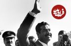  عکس| سفر در زمان؛ «ملک حسین، پادشاه اردن» در آغوش «صدام»؛ سال 1359
