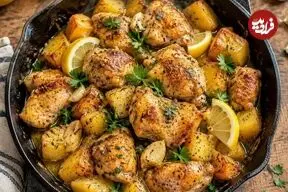 خوراک مرغ و سیب‌زمینی؛ ناهاری سریع و خوشمزه برای جمعه