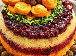 طرز تهیه ته‌چین آلبالو پلو با کوفته قلقلی؛ غذای خوشمزه فصل