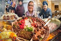ببینید؛ غذای خیابانی در عراق؛  پخت انواع کباب در سلیمانیه به روش یک بانوی آشپز