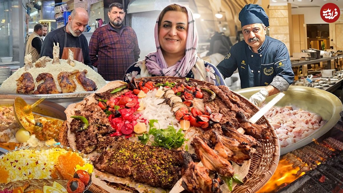 ببینید؛ غذای خیابانی در عراق؛ پخت انواع کباب در سلیمانیه به روش یک بانوی آشپز