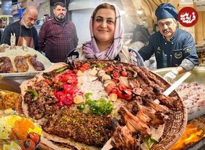 ببینید؛ غذای خیابانی در عراق؛  پخت انواع کباب در سلیمانیه به روش یک بانوی آشپز