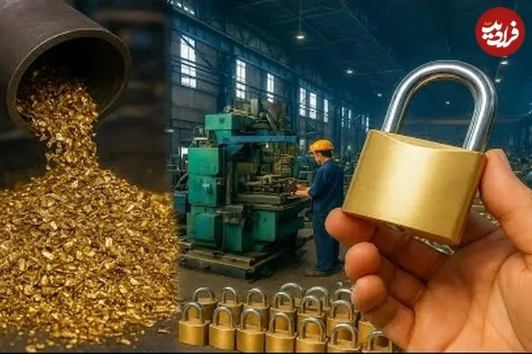 ببینید| فرآیند بازیافت ضایعات برنجی و تولید قفل در با آن ها در پاکستان