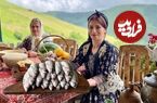 ببینید؛ غذای روستایی در ایران؛ پخت پلو ماهی کبابی در روستایی زیبا