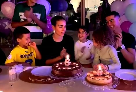 (ویدیو) جشن تولد خانوادگی دختر کریس رونالدو