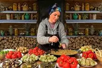 ببینید| غذای روستایی در آذربایجان؛ تهیه دلمه با بادمجان، فلفل و گوجه فرنگی در کوهستان