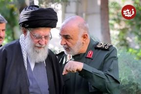 عکس؛ سفر به تاریخ؛ صحبت در گوشی دختر شهید با «سردار سلامی»؛ سال 1401