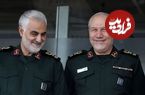 عکس؛ سفر به تاریخ؛ «سردار صفوی» در کنار «حسن باقری» در میان ویرانه‌های خرمشهر؛ دهۀ 60
