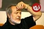 عکس| سفر زمان؛ «ایرج قادری» در حال ترمیم گریم «بهروز وثوقی» در پشت صحنه فیلم بت؛ سال 55