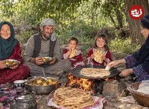 ببینید| غذای روستایی در افغانستان؛ پخت خوراک گل کلم و سیب زمینی همراه با نان تازه در طبیعت