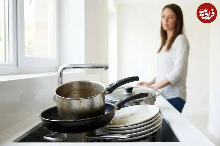 چرا نباید ظروف کثیف را شب تا صبح در سینک رها کنید؟