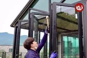 ببینید| مراحل ساخت درهای شیشه ای در کارخانه ای مدرن در کره جنوبی