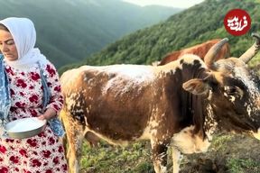 ببینید؛ غذای روستایی در ایران؛ تهیه کره سنتی و پخت آش دوغ