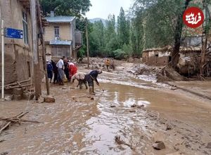 ببینید؛ لحظه وحشتناک ورود سیل به روستایی در مازندران