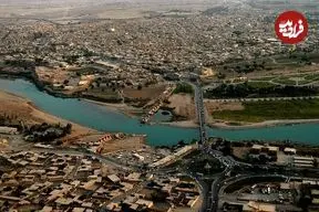 عکس| سفر به ایران قدیم؛ منظره‌ای از شهر «شوشتر» در زمان ناصرالدین شاه