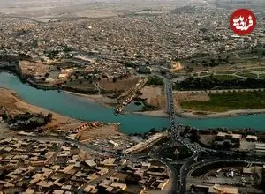 عکس| سفر به ایران قدیم؛ منظره‌ای از شهر «شوشتر» در زمان ناصرالدین شاه