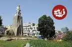 عکس| سفر زمان؛ «میدان فردوسی و مجسمۀ قدیمی‌اش» در سال 1340