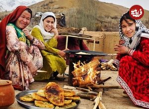 ببینید؛ غذای روستایی در افغانستان؛ تهیه بولانی با سیب زمینی و سبزیجات معطر
