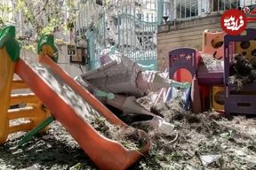 ببینید؛ لحظه انفجار مهدکودکی در تهران از زاویه دوربین‌های مداربسته در جنگ تحمیلی ۱۲ روزه