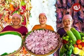 ببینید| غذای روستایی در سنگاپور؛ کباب موش و تهیه سالاد پاپایا در روستا